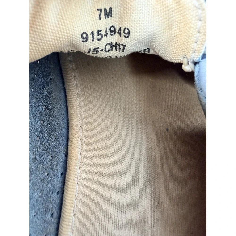 Sperry Top-Sider Boat Shoes Women's 7M Blue Perforated Leather‎ Lace Deck Shoes